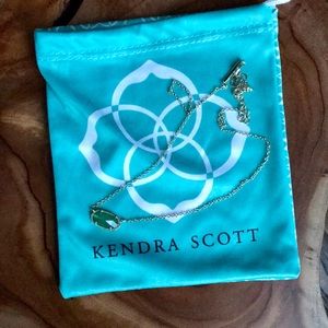 Kendra Scott Elisa Emerald Green & Gold Necklace